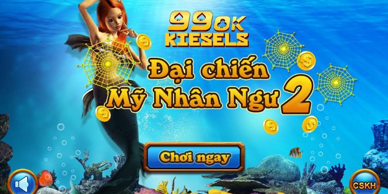 Giao diện 3D huyền ảo của game Bắn Cá Mỹ Nhân Ngư.